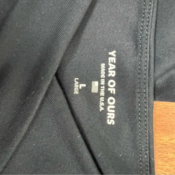 Year of Ours Black Thermal Racer Legging Black/Gray Size L B7 - Picture 3 of 9